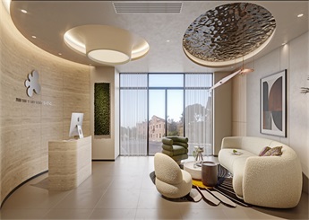 臻顏美容院裝修設計案例效果圖