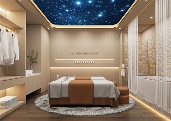 杭州連鎖養發(fā)美容院裝修設計案例效果圖